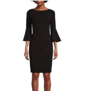 Calvin Klein Black Dress With Bell Sleeves
